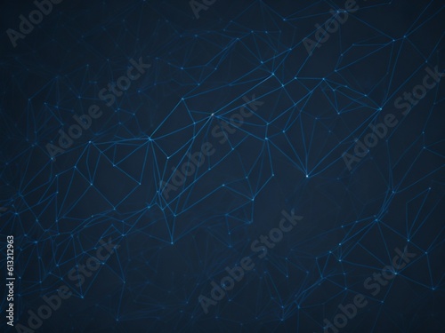  Abstract Blue Network Background By Generative AI
