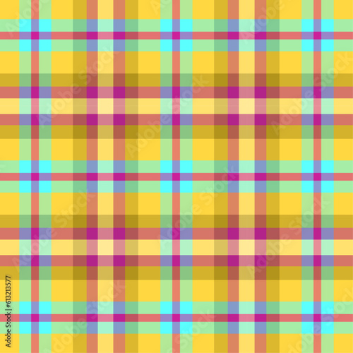 Fluorescent fantasy summer plaid 