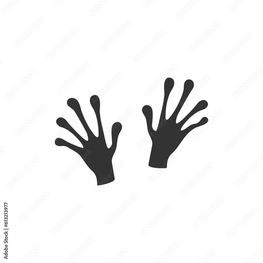 Vector illustration. The black hands of an alien isolated on white. Hand drawn simple doodle clipart. Vector illustration. The black hands of an alien isolated on white. Hand drawn simple doodle clipart.