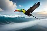 toucan on a branch  generated by ai