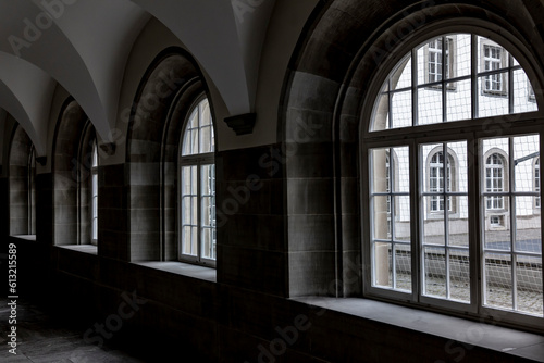 Monastery with Windows in St Gallen  Switzerland.