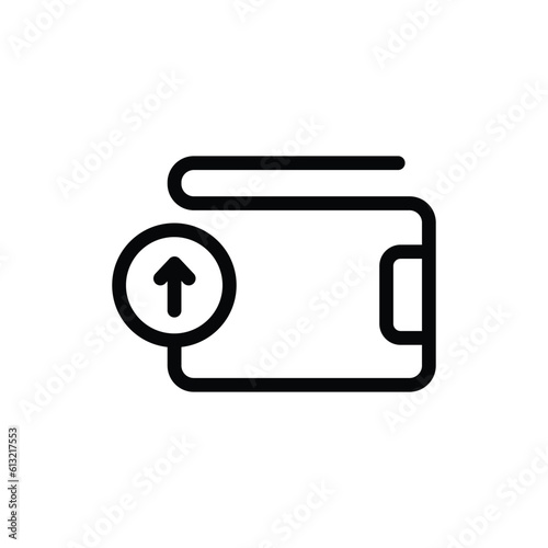 Simple set of wallet related vector line icons. Contains such icons as download, upload, money, check mark, secure, settings, profile, warning, notification, send, don’t enter, transfer, clock, signal