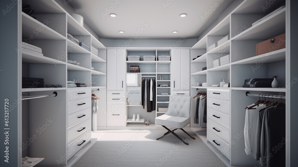 Optimized Walk-in Closet Layout Generative AI Optimized Walk-in Closet Layout Generative AI