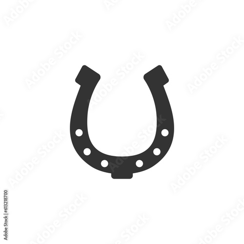 Horseshoe icon vector silhouette for logo or pictogram. Horseshoe - silhouette for corporate identity