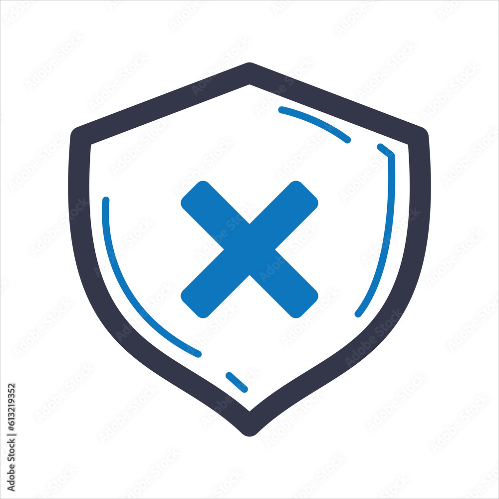 Obraz premium Cancel Protection icon. Vector and glyph
