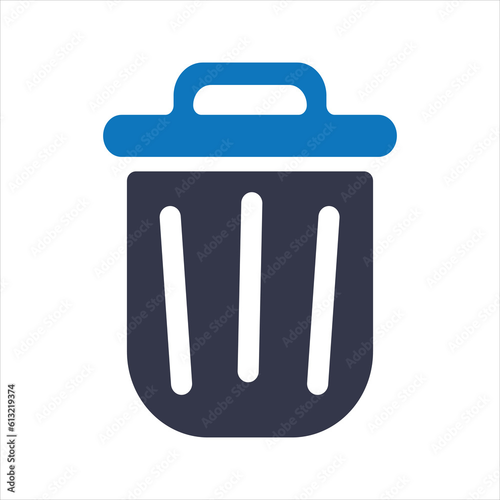 Recycle bin icon. Vector and glyph Recycle bin icon. Vector and glyph