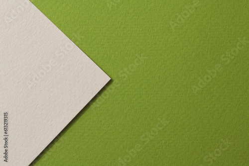 Rough kraft paper background, paper texture green gray colors. Mockup with copy space for text