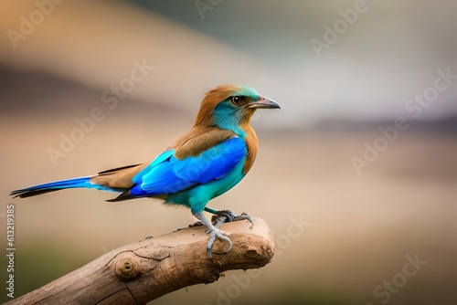 blue bird on a branch generated by ai © insta_shorts 