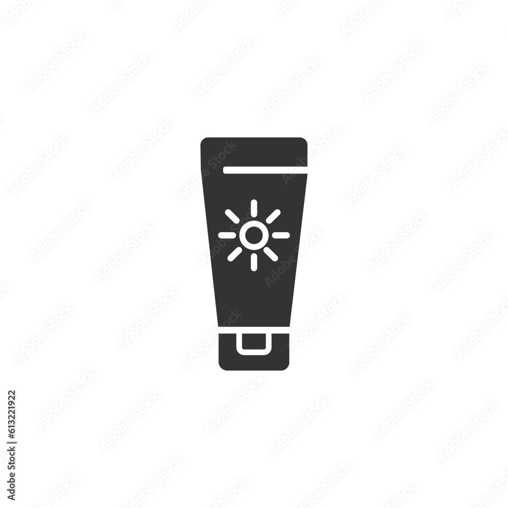 Suntan cream vector icon. filled flat sign for mobile concept and web design. Sunscreen simple solid icon. Suntan cream vector icon. filled flat sign for mobile concept and web design. Sunscreen simple solid icon.