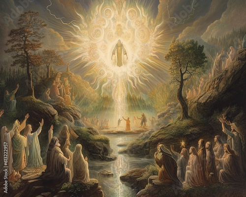 Foto Holy Ghost Biblical Scene Illustration