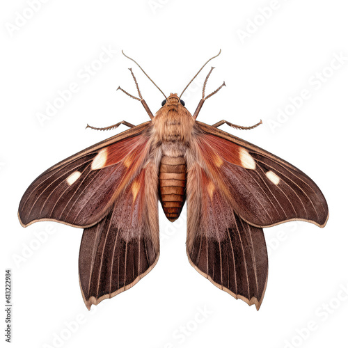 Dark sword-grass moth butterfly -  Agrotis ipsilon 3. Transparent PNG. Generative AI