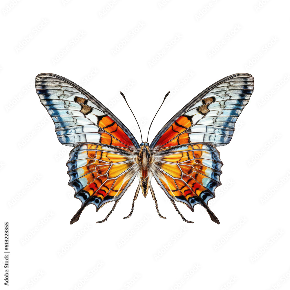 Obraz premium Two-tailed pasha butterfly - Charaxes jasius 3. Transparent PNG. Generative AI