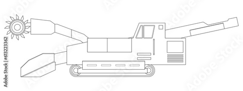 tunneling, drilling, rig, self-propelled, drilling, Equipment for high-mining industry. Mining clay in quarry.