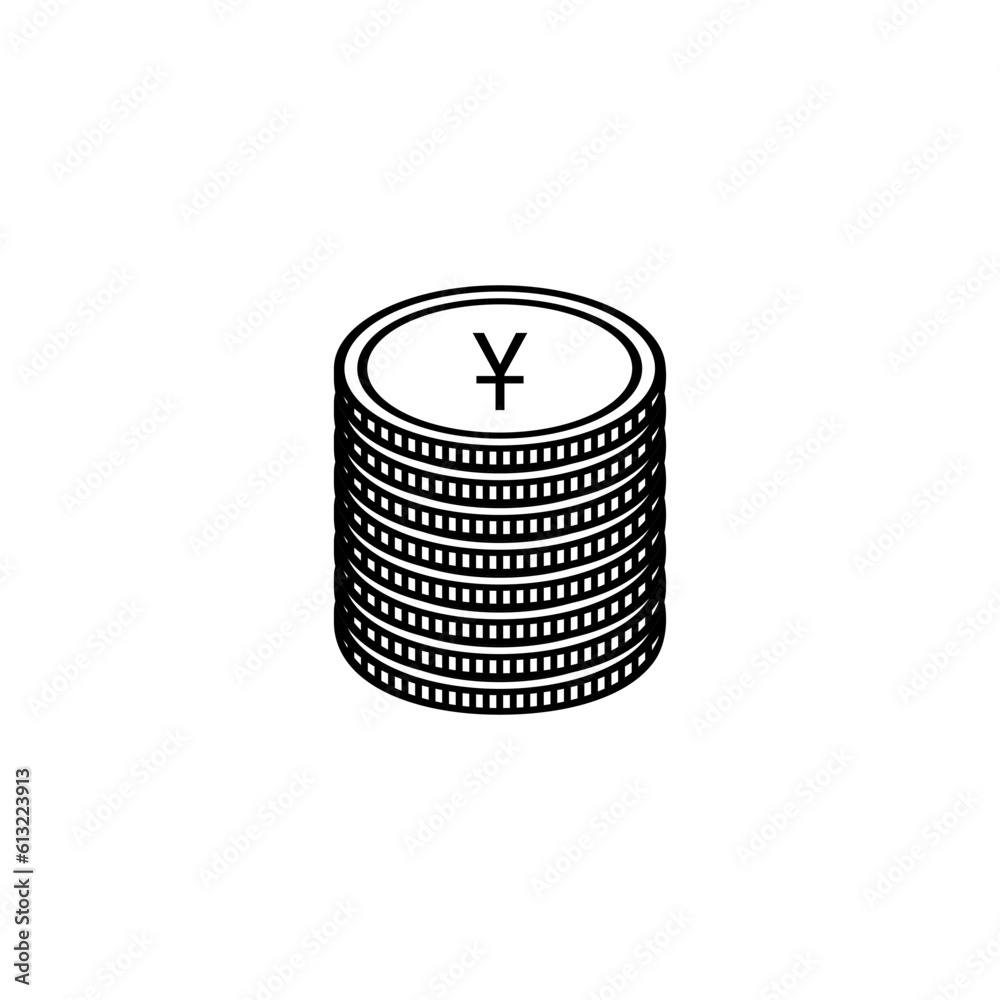 China Currency Symbol, Chinese Yuan Icon, CNY Sign. Vector Illustration China Currency Symbol, Chinese Yuan Icon, CNY Sign. Vector Illustration