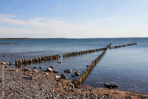 Wellenbrecher an der Ostsee