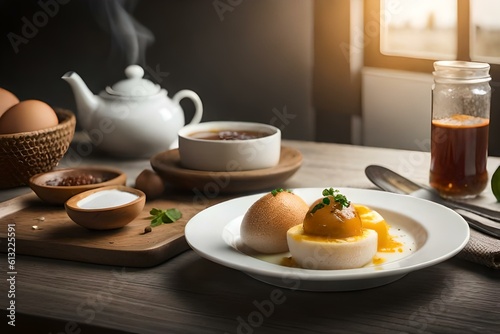 breakfast with tea AI Generated