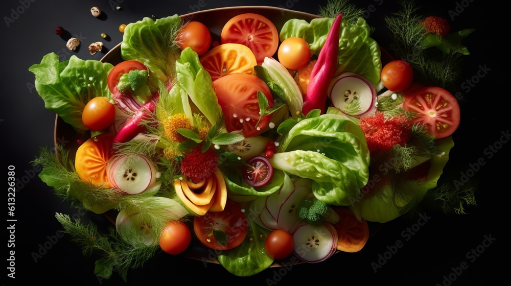 Vibrant and Fresh Salad Bursting with Colors and Flavors