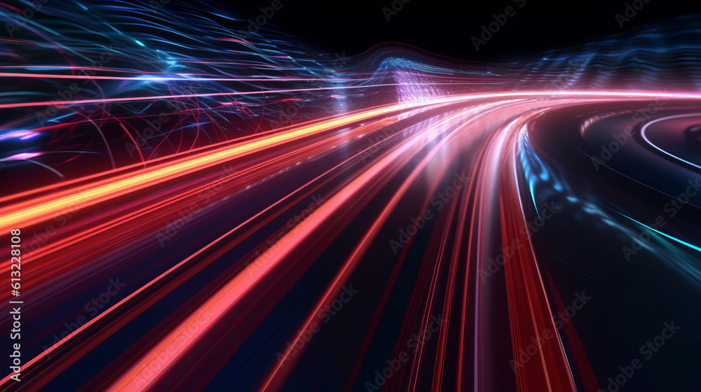 3d render motion line of speed and power or light. Generative ai 3d render motion line of speed and power or light. Generative ai