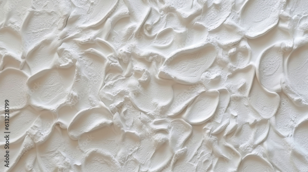 Photo of a white painted wall in close-up view. Generative ai Photo of a white painted wall in close-up view. Generative ai