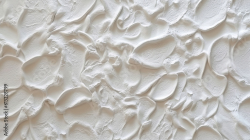 Photo of a white painted wall in close-up view. Generative ai