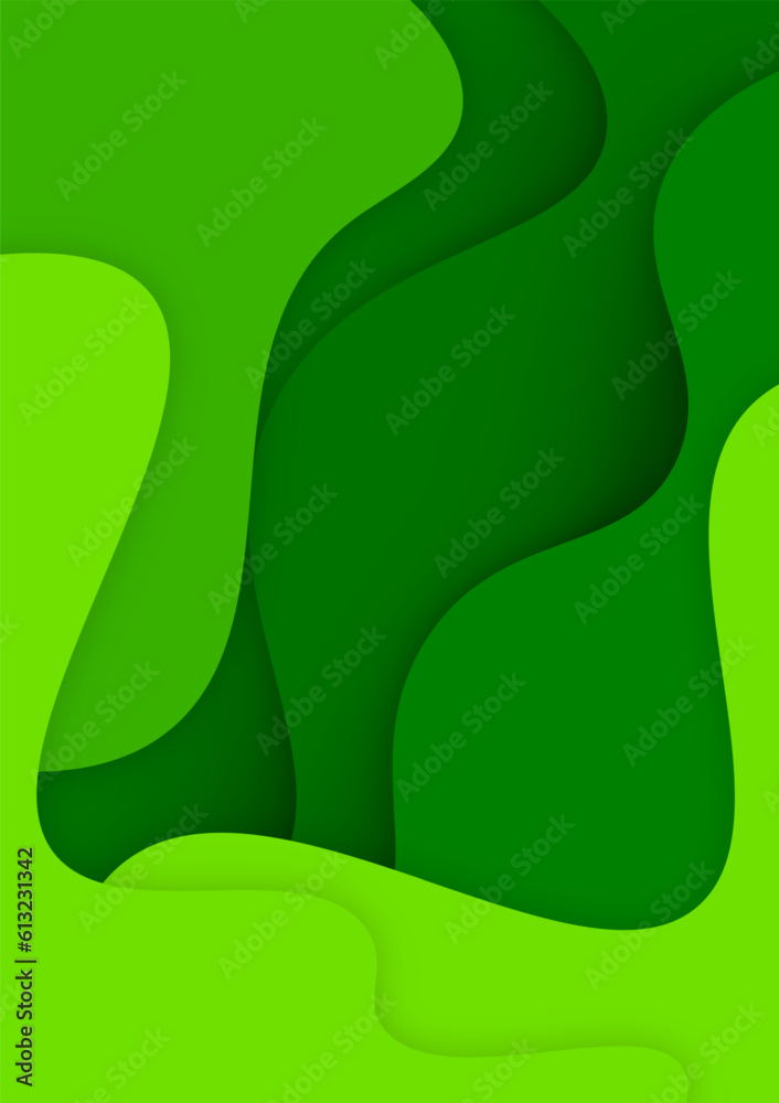 Vertical banners paper cut waves abstract background. Vertical banners paper cut waves abstract background.