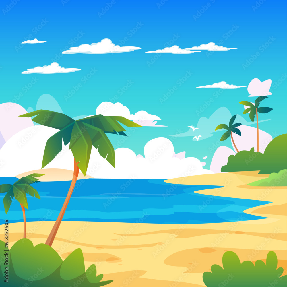 Paradise tropical beach landscape