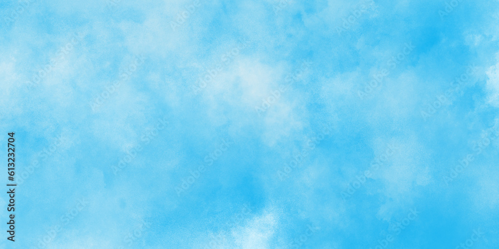 Abstract cloudy and blurry and defocused Creative and decorative light sky blue shades watercolor background with natural clouds used as wallpaper, cover, card, decoration and design.