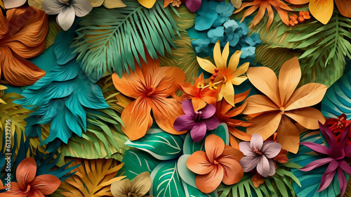 flower background. paper texture. Generative AI