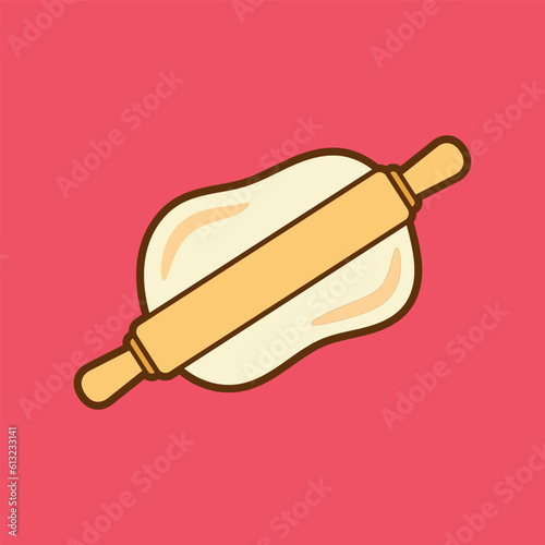 Rolling Pin Illustration, Rolling Pin Element