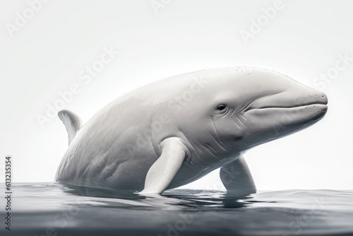 Beluga Whale. Generative AI. photo