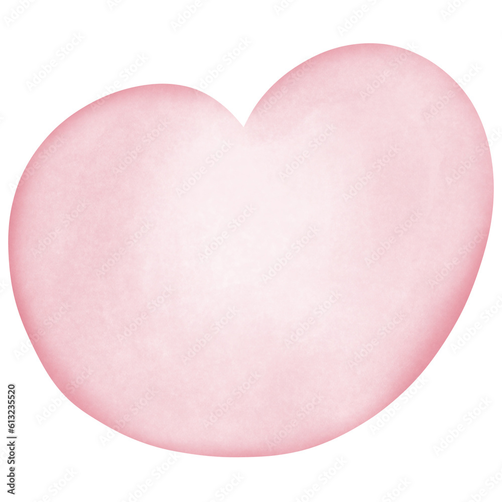 Single light pink heart illustration