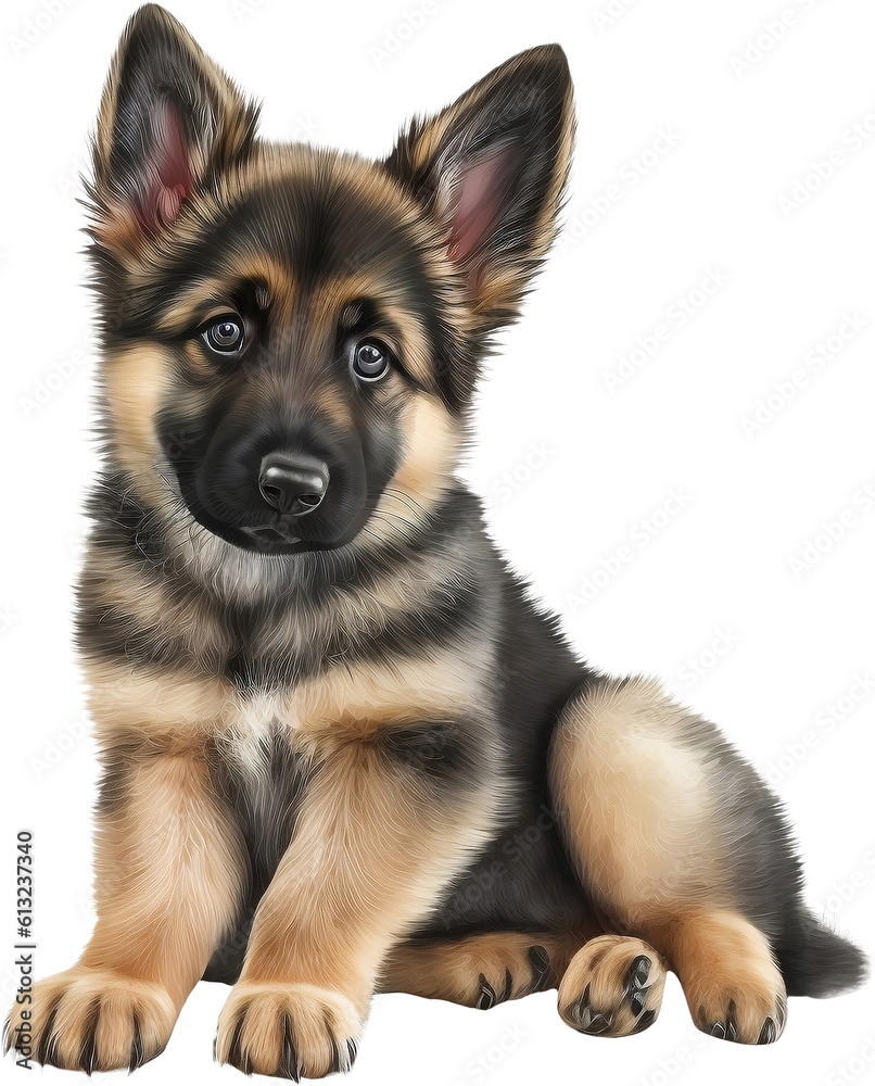 Watercolor Cutie Baby Dog Clipart, Cute Dog Clipart, Puppies Clipart, Generative AI