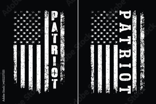 Patriot USA Flag T Shirt Design