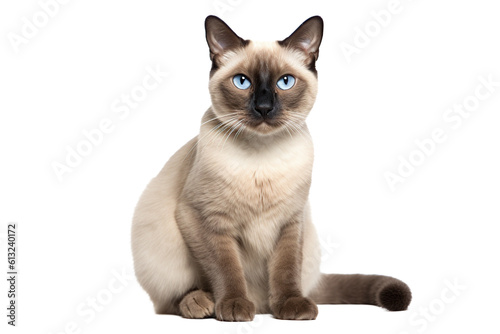 Obraz na plátně siamese cat posing in studio. generated with AI