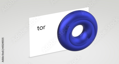 education for children geometric figure tor 3d rendering