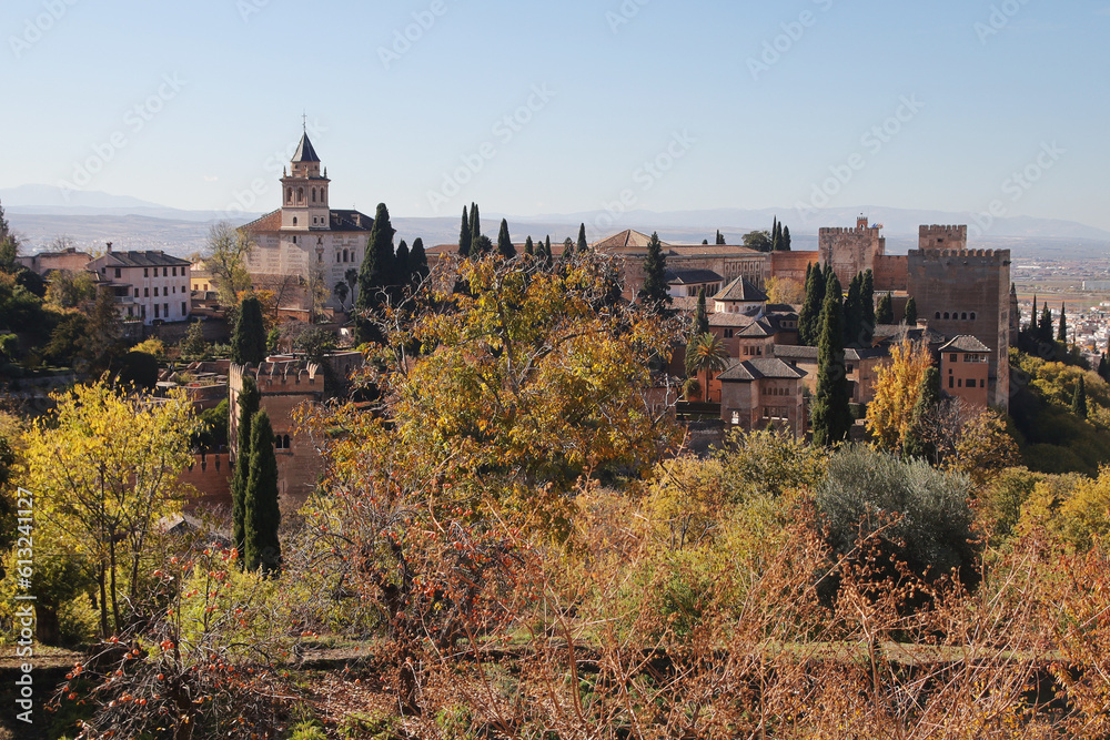 Alhambra castle in Granada, Andalucia, Spain