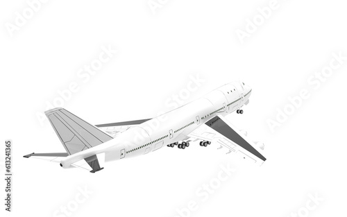 airplane passenger airliner flying isolated on transparent background
