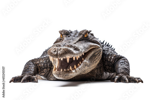 Crocodile with White Background, Generative AI