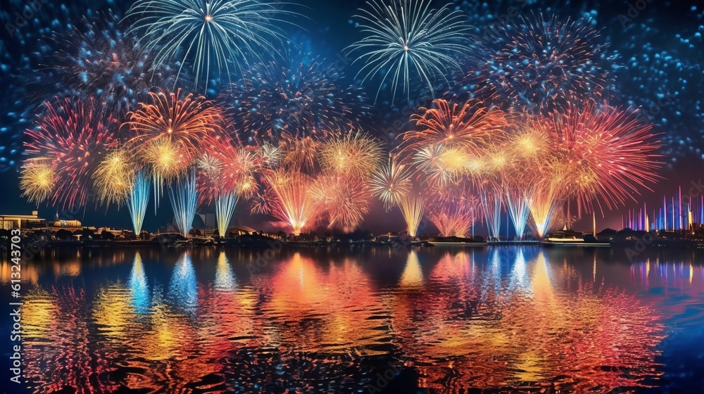 4th of July Fireworks Celebrating USA Independence