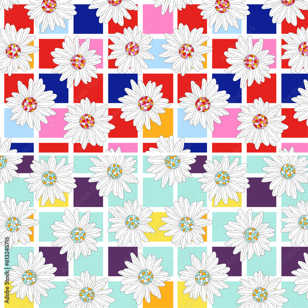 Marguerite quadrillage