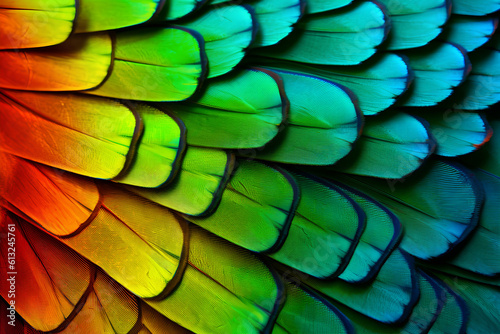 Closeup Butterfly Wing Rainbow Colors