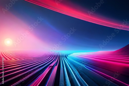 abstract background with rainbow generated by Ai