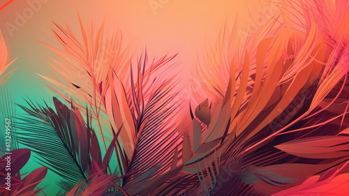 Exotic Pink and Orange Abstract Background