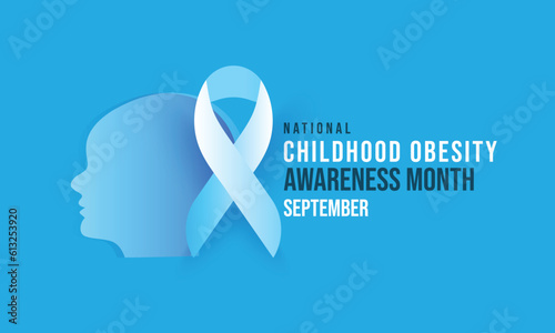 National Childhood Obesity Awareness Month. background, banner, card, poster, template. Vector illustration.