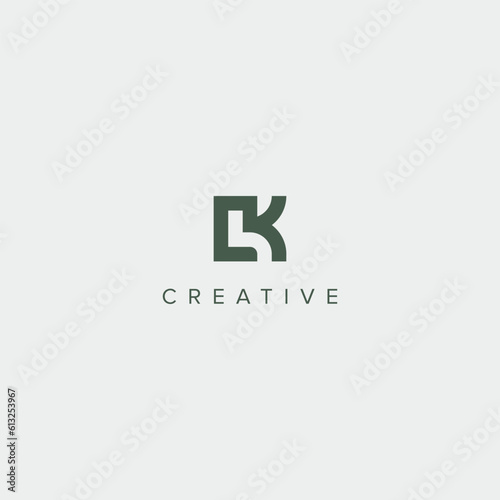 Modern alphabet letter LK KL unique logo vector template illustration. photo
