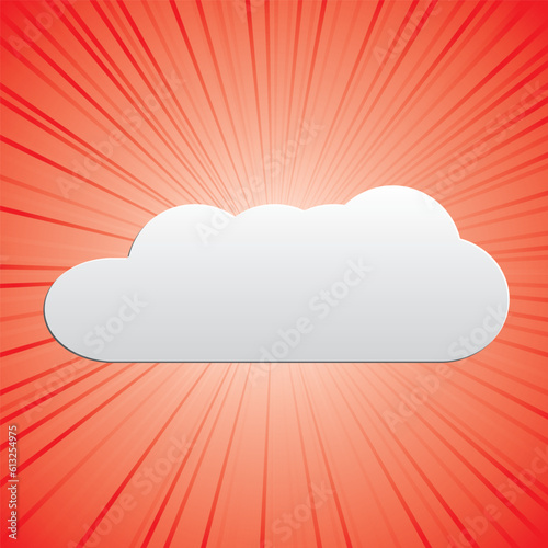 Red Burst With Speech Bubble.