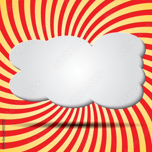 Red Burst With Speech Bubble.