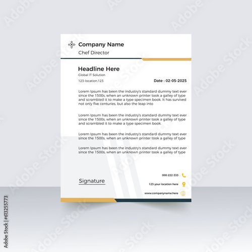 corporate letter head design template