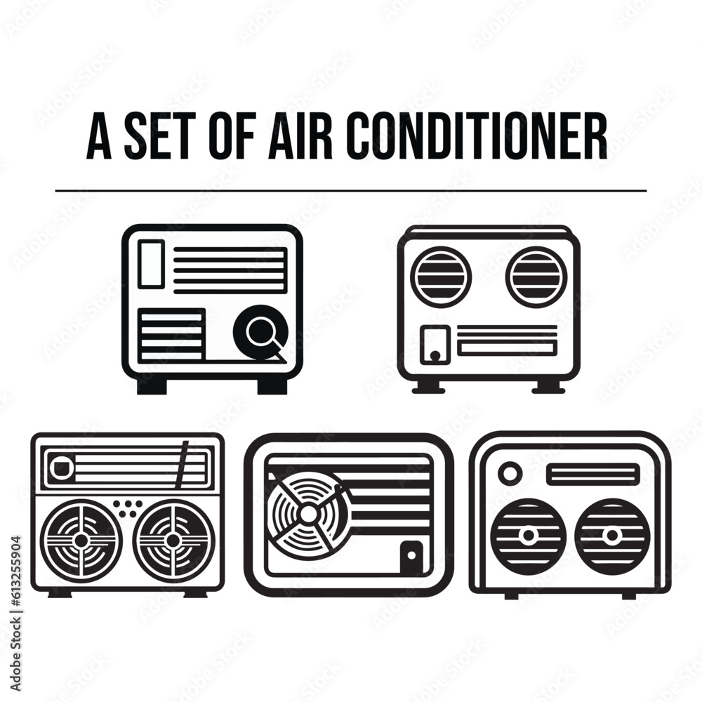 set of air conditioner icon pack set of air conditioner icon pack