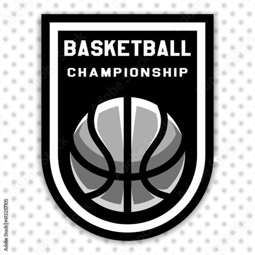 Basketball logo. Sport games. Sporting ball emblem. T shirt print.